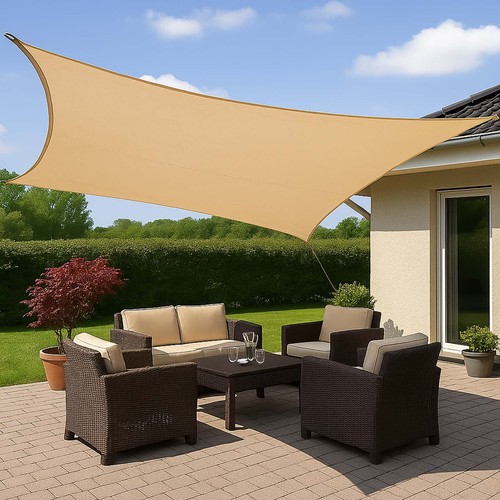Sonnensegel 6x3 beige - sonnensegel, 3,6x3,6m